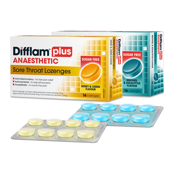 Difflam Plus Anaesthetic Sore Throat Lozenges