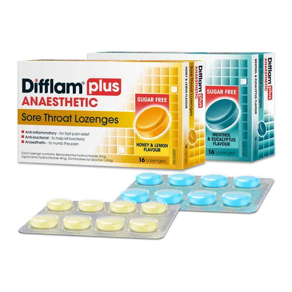 Difflam Plus Anaesthetic Sore Throat Lozenges